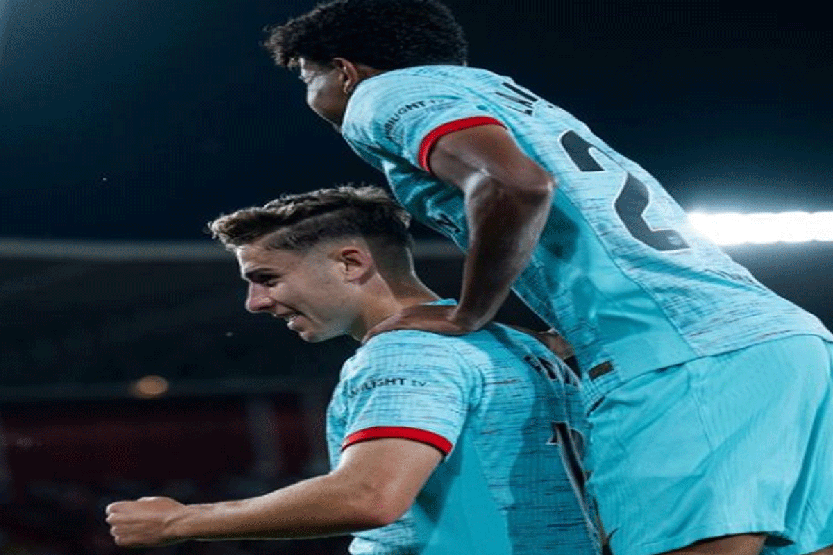 برشلونة بأقدام فيرمين لوبيز الثاني بعد الفوز بثنائية وحسم ريال مدريد الدوري الاسباني 4 فيرمين لوبيز